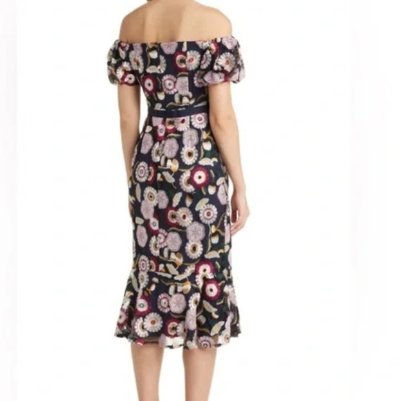 NWT Sam Edelman Helium Floral Embroidered Off the Shoulder Dress - Picture 9 of 9